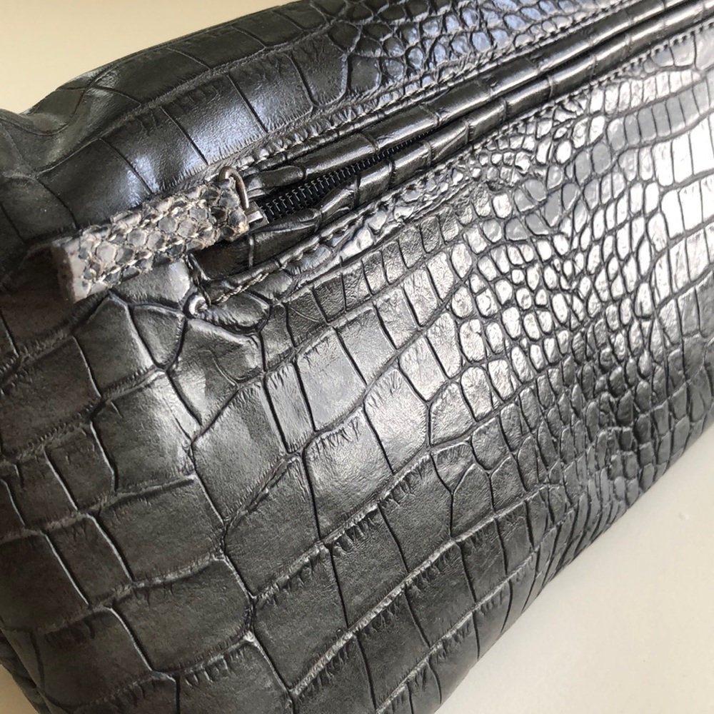 Brand-New Gray Python-Printed Mini Bag - Picture 5 of 5